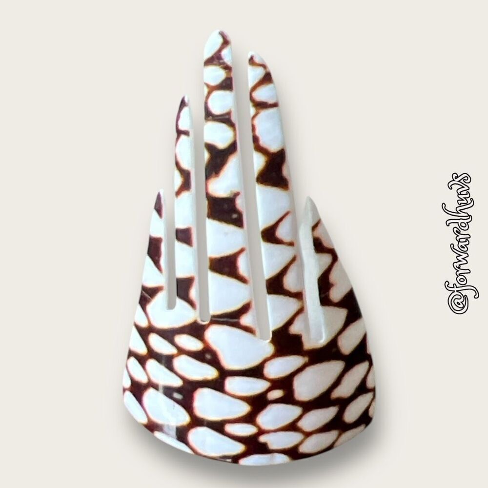 Bundle Sale 3 for $15 | Marbled Cone Shell Carved Hair Comb